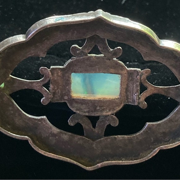 Antique silver and boulder opal pendant - Picture 8 of 14